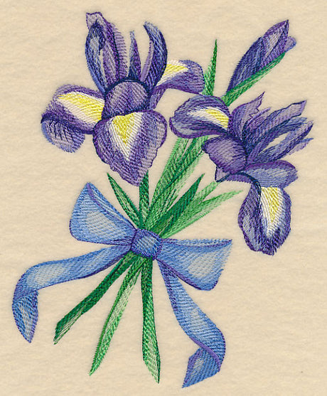 Iris Bouquet in Watercolor