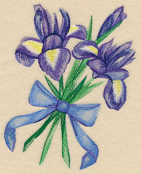 Iris Bouquet in Watercolor