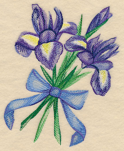 Iris Bouquet in Watercolor