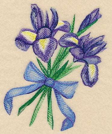 Iris Bouquet in Watercolor