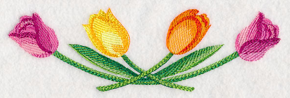 Tulip Border in Watercolor