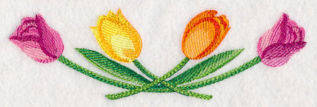 Tulip Border in Watercolor