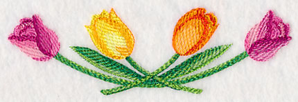 Tulip Border in Watercolor