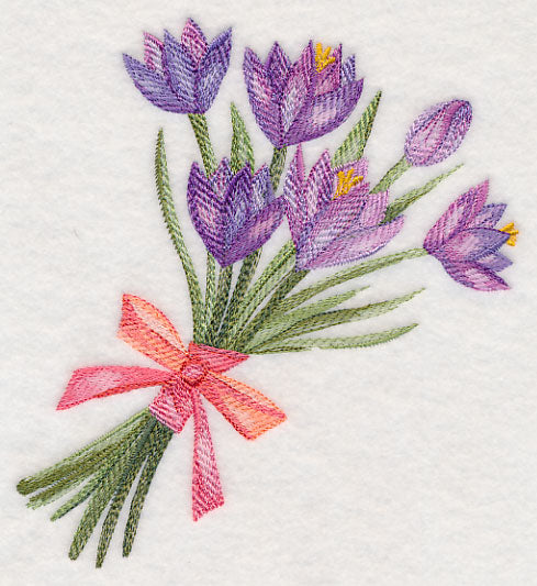 Crocus Bouquet in Watercolor