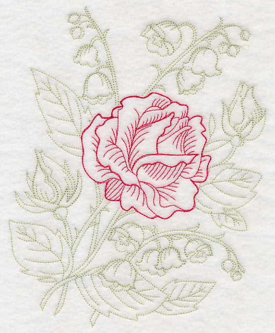 Garden Rose Etching