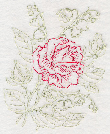 Garden Rose Etching