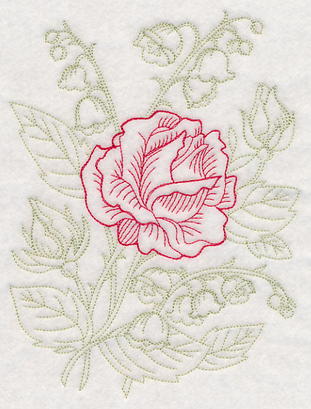 Garden Rose Etching