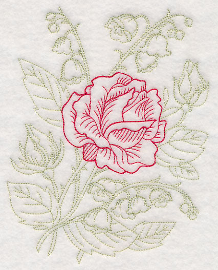 Garden Rose Etching