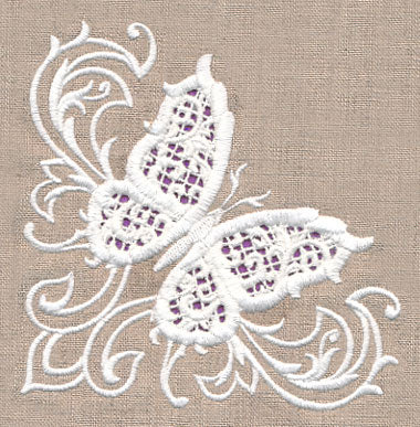 Butterfly Beauty Corner (Cutwork)