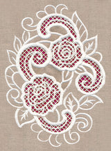 Rose Beauty Oval (Cutwork)