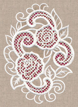 Rose Beauty Oval (Cutwork)