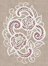 Rose Beauty Oval (Cutwork)