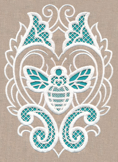 Bee Beauty Oval (Cutwork)