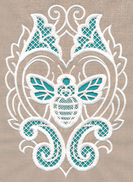 Bee Beauty Oval (Cutwork)