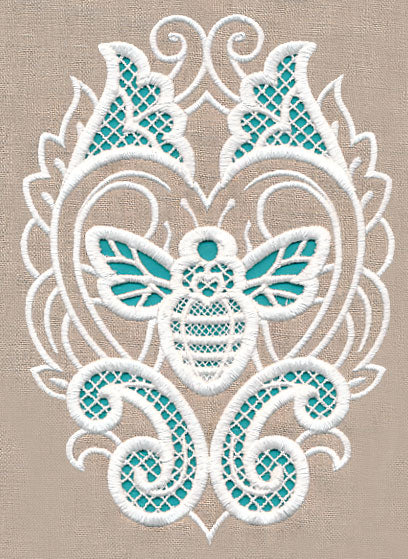 Bee Beauty Oval (Cutwork)