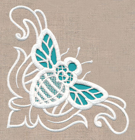 Bee Beauty Corner (Cutwork)