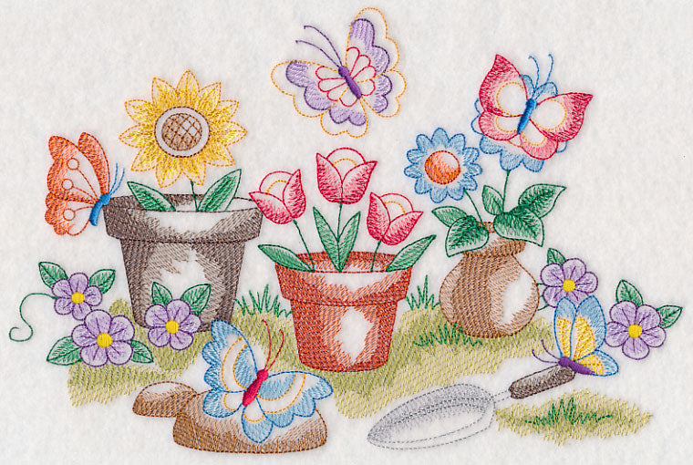 Gardening Flower Pots (Toile)