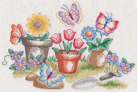 Gardening Flower Pots (Toile)