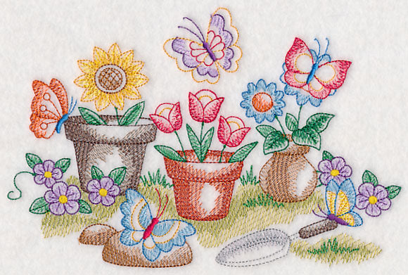 Gardening Flower Pots (Toile)