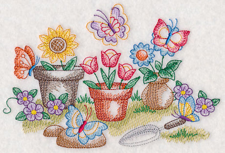 Gardening Flower Pots (Toile)