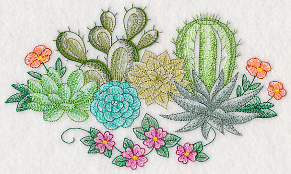 Succulents and Cacti (Toile)