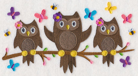 Owl Trio - Spring