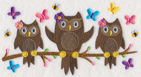 Owl Trio - Spring