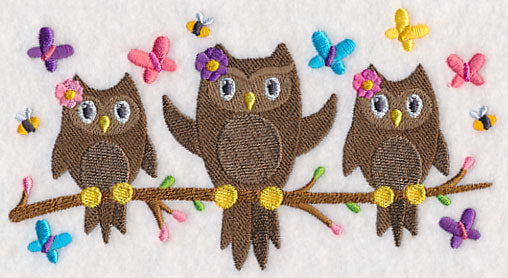 Owl Trio - Spring
