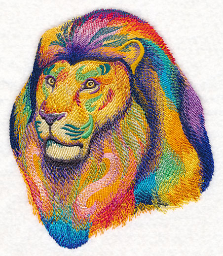 Vibrant Lion in Watercolor