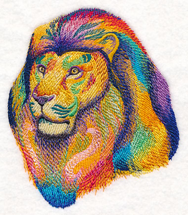 Vibrant Lion in Watercolor
