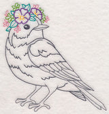 Bird with Floral Crown (Vintage)