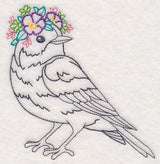 Bird with Floral Crown (Vintage)