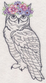 Owl with Floral Crown (Vintage)