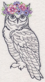 Owl with Floral Crown (Vintage)