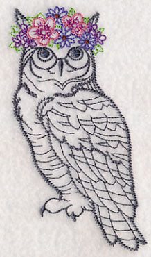 Owl with Floral Crown (Vintage)