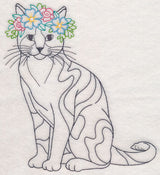 Cat with Floral Crown (Vintage)