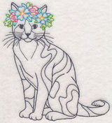 Cat with Floral Crown (Vintage)