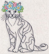 Cat with Floral Crown (Vintage)
