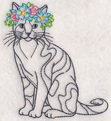 Cat with Floral Crown (Vintage)