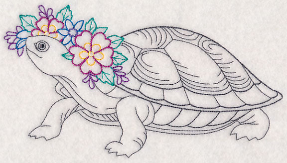 Turtle with Floral Crown (Vintage)