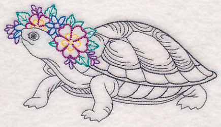 Turtle with Floral Crown (Vintage)