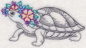 Turtle with Floral Crown (Vintage)