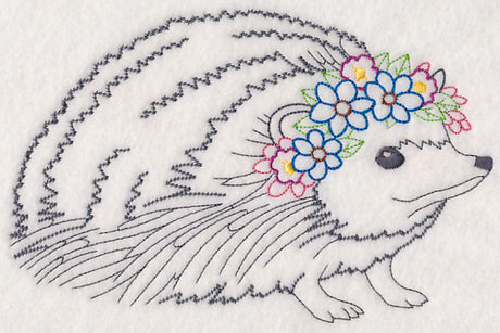 Hedgehog with Floral Crown (Vintage)