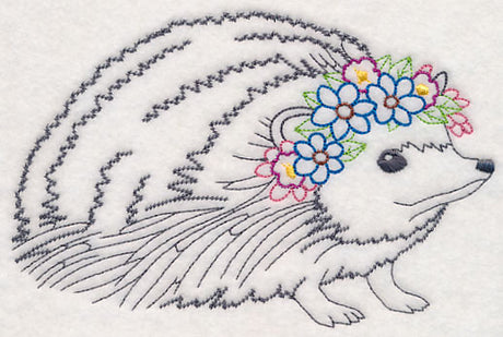 Hedgehog with Floral Crown (Vintage)