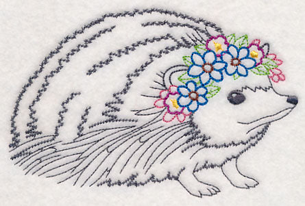 Hedgehog with Floral Crown (Vintage)