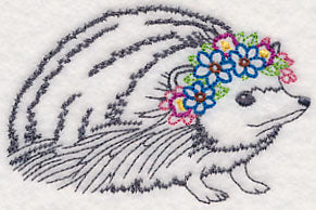 Hedgehog with Floral Crown (Vintage)