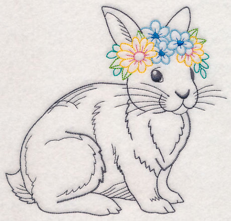Bunny with Floral Crown (Vintage)