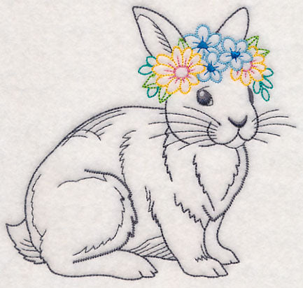 Bunny with Floral Crown (Vintage)