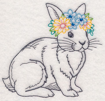 Bunny with Floral Crown (Vintage)