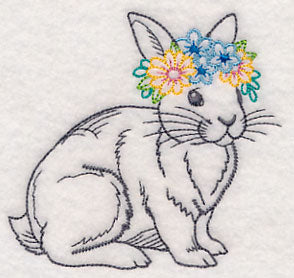 Bunny with Floral Crown (Vintage)